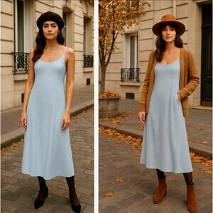 NEW! Brandy Mellville M Colleen Slip Dress Made in Italy Liberty Floral Blue